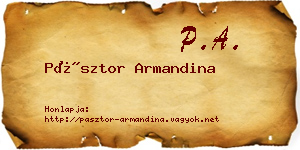 Pásztor Armandina névjegykártya